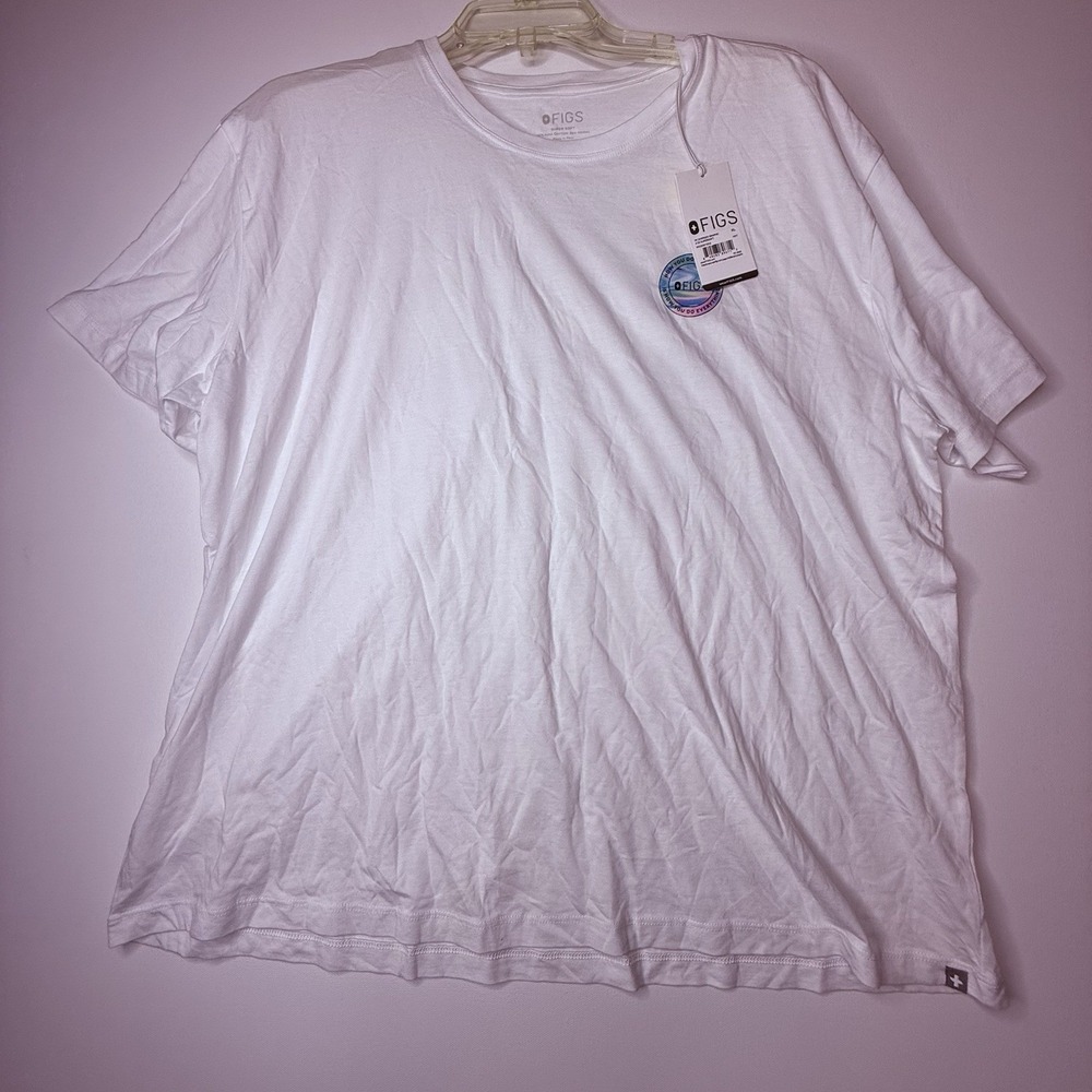 Figs Oversized Graphic White T-shirt Women's XL Short Sleeve Crew Neck